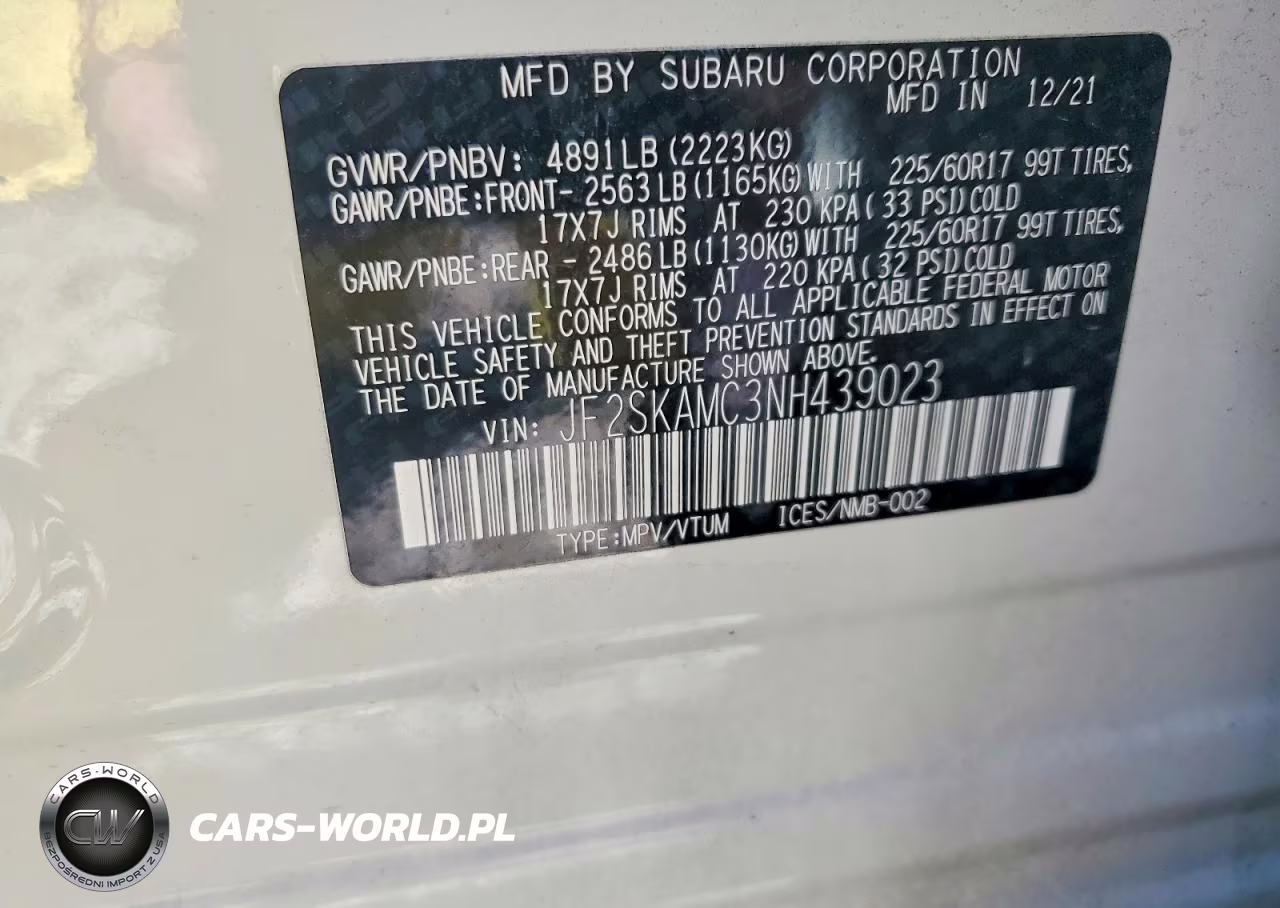 2022 Subaru Forester Wilderness VIN:JF2SKAMC3NH439023 - 12