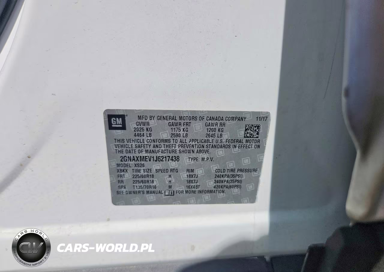 2018 Chevrolet Equinox Premier VIN:2GNAXMEV1J6217438 - 13
