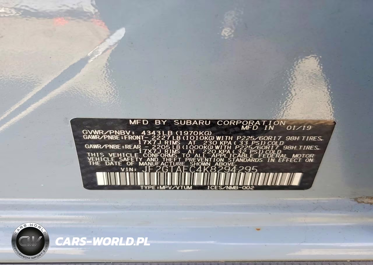 2019 Subaru Crosstrek Premium VIN:JF2GTAEC4K8294295 - 14