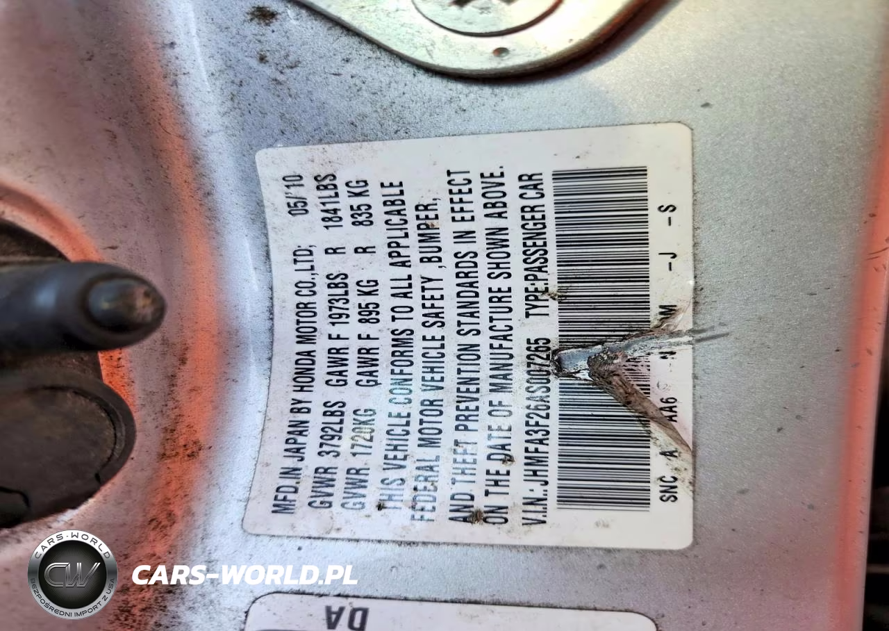2010 Honda Civic Hybrid VIN:JHMFA3F26AS007265 - 12