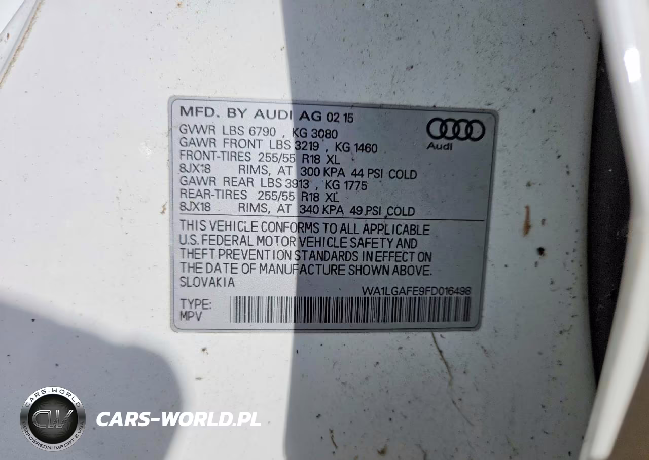 2015 Audi Q7 Premium Plus VIN:WA1LGAFE9FD016498 - 13
