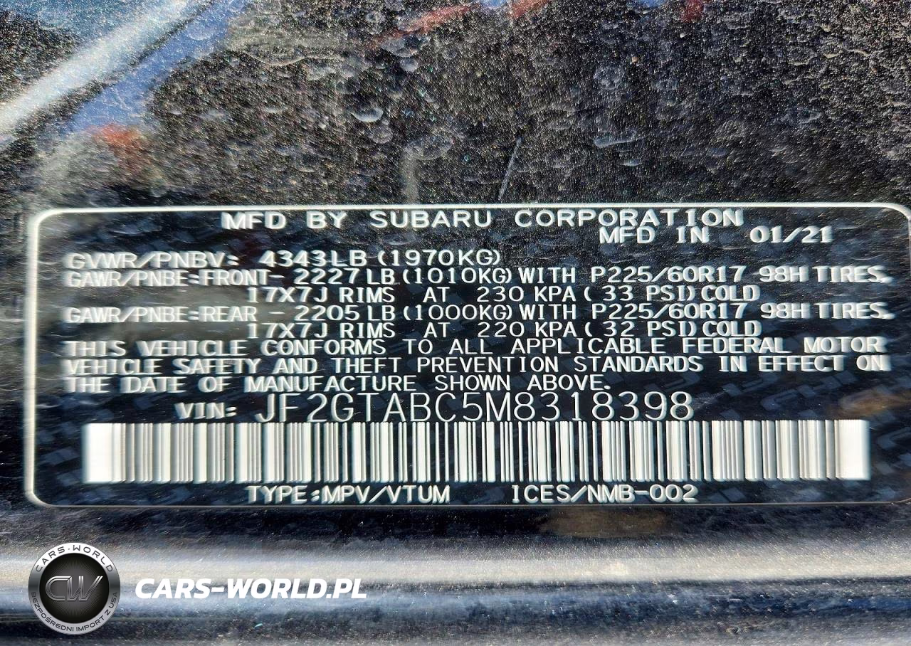 2021 Subaru Crosstrek VIN:JF2GTABC5M8318398 - 13