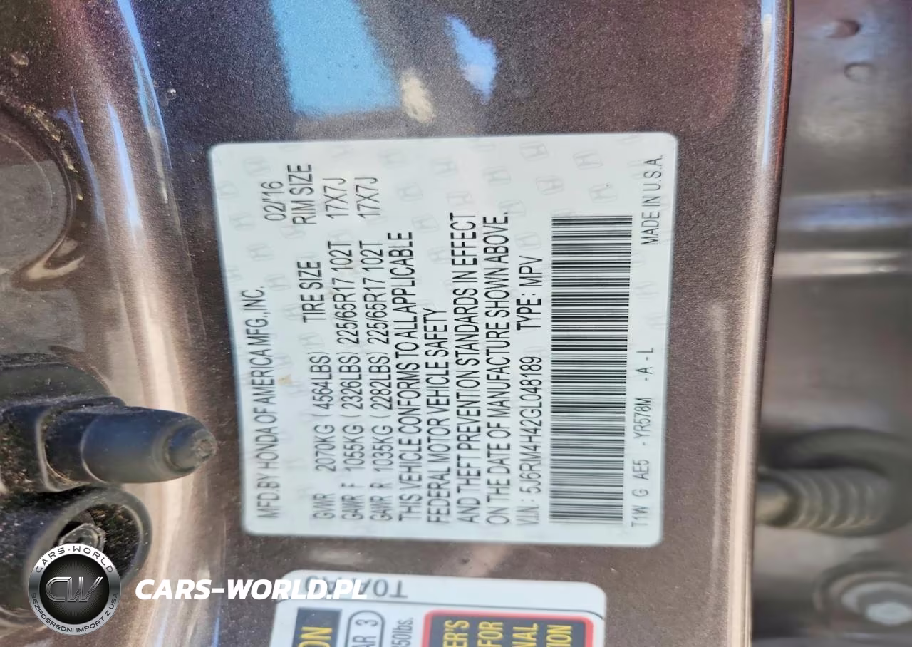 2016 Honda Cr-V Se VIN:5J6RM4H42GL048189 - 14