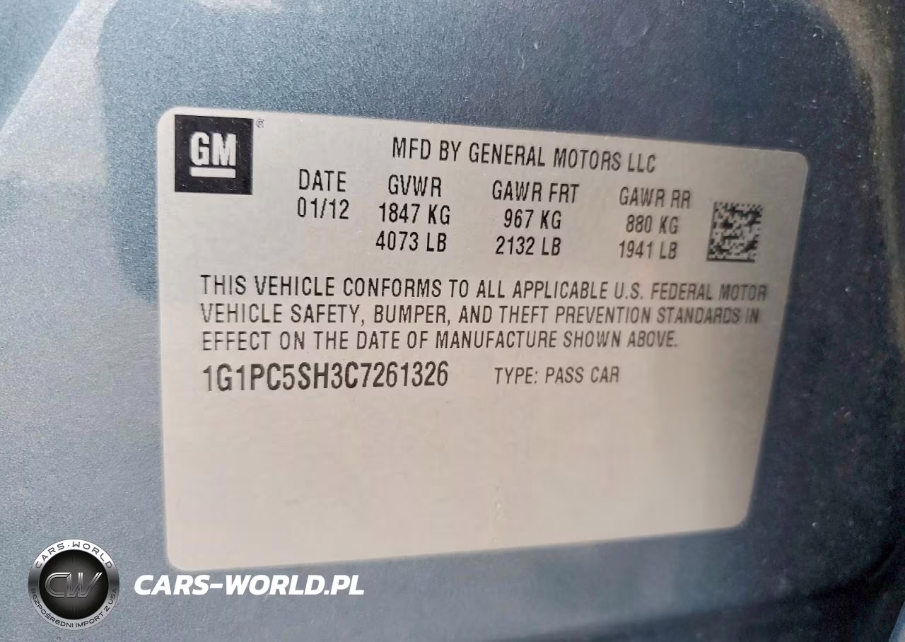 2012 Chevrolet Cruze Ls VIN:1G1PC5SH3C7261326 - 12