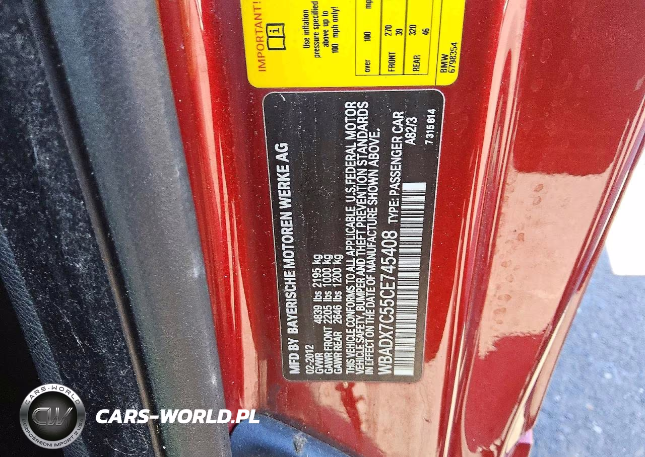 2012 BMW 335 I VIN:WBADX7C55CE745408 - 13