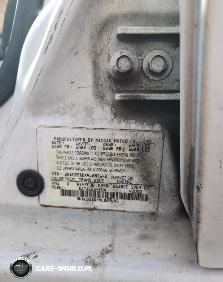 2004 Nissan Sentra 1.8 VIN:3N1CB51DX4L887642 - 12