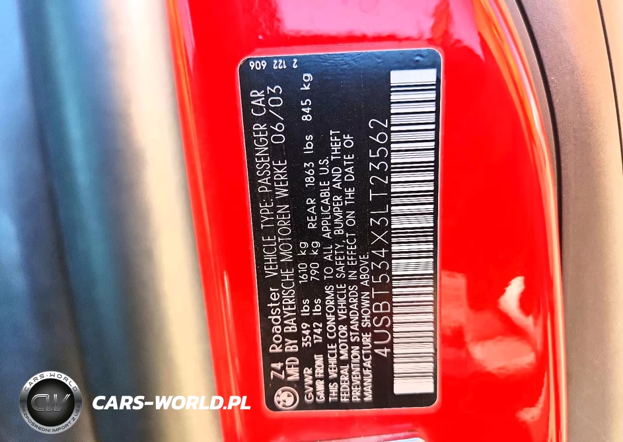 2003 BMW Z4 3.0 VIN:4USBT534X3LT23562 - 12