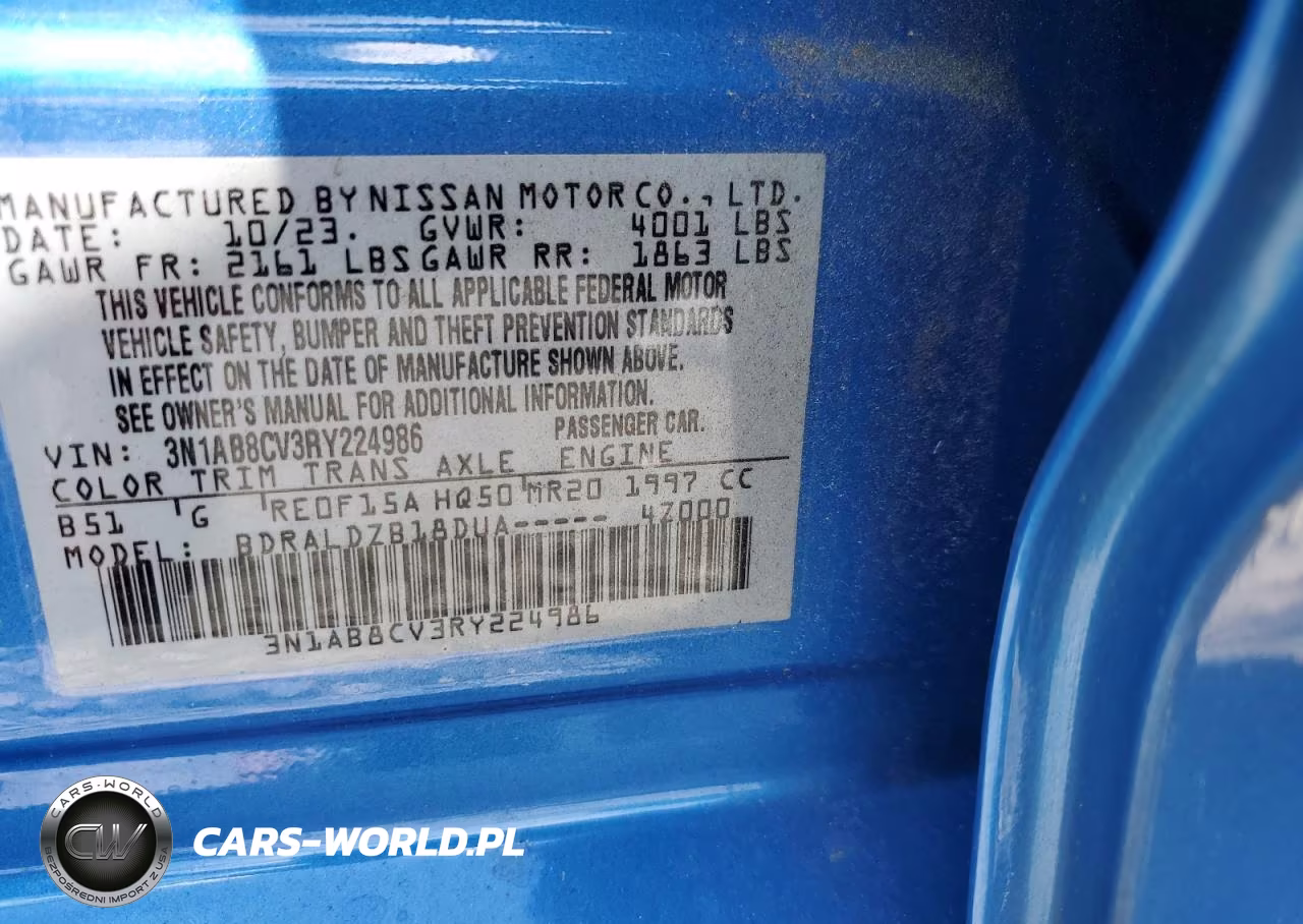 2024 Nissan Sentra Sv VIN:3N1AB8CV3RY224986 - 12
