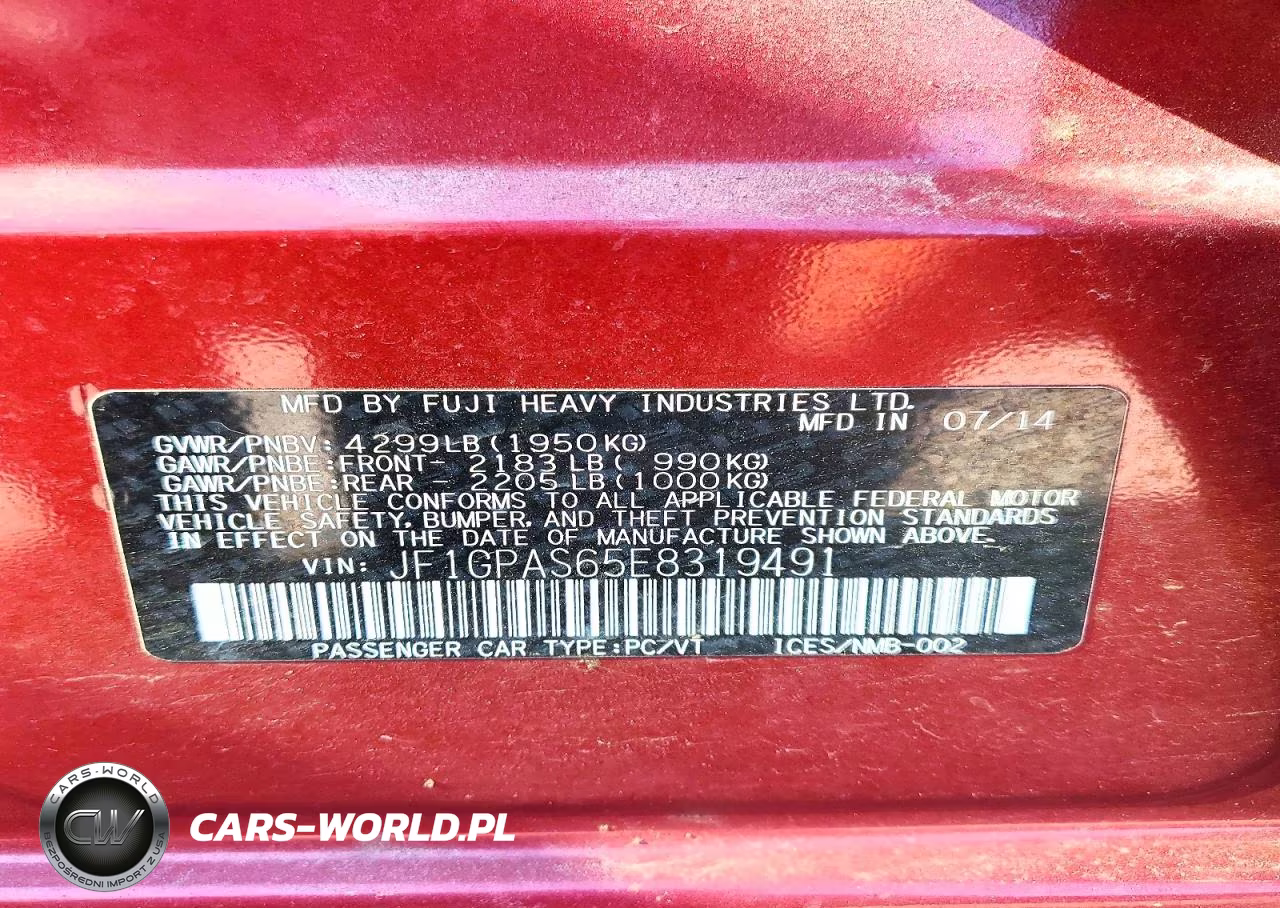 2014 Subaru Impreza Sport Limited VIN:JF1GPAS65E8319491 - 12