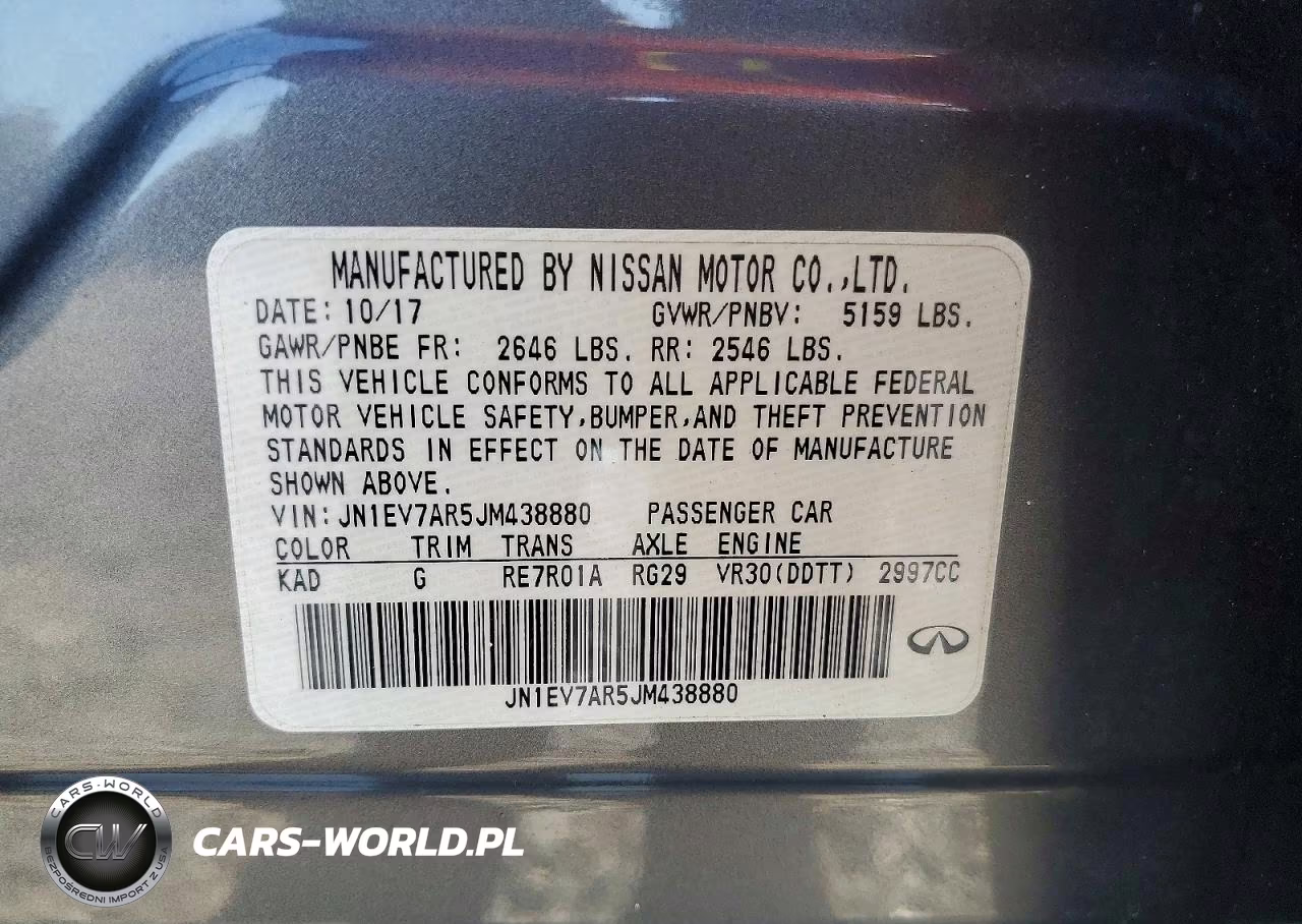 2018 Infiniti Q50 3.0T Sport VIN:JN1EV7AR5JM438880 - 12