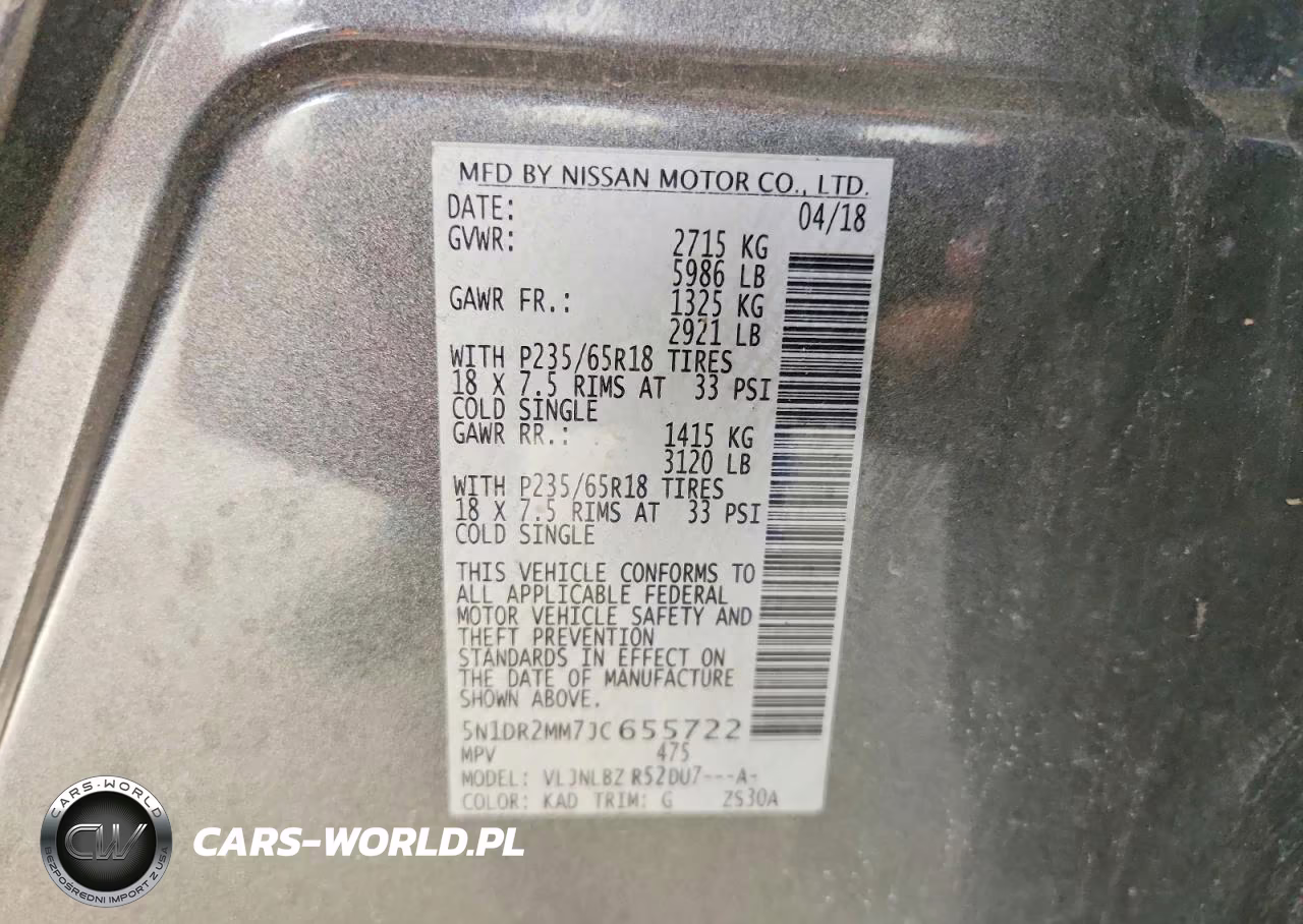 2018 Nissan Pathfinder S VIN:5N1DR2MM7JC655722 - 14