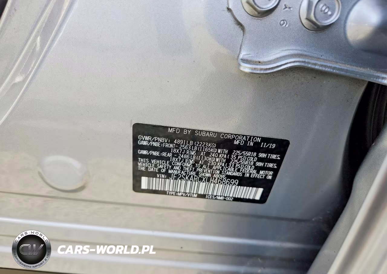 2020 Subaru Forester Sport VIN:JF2SKARCXLH468699 - 12
