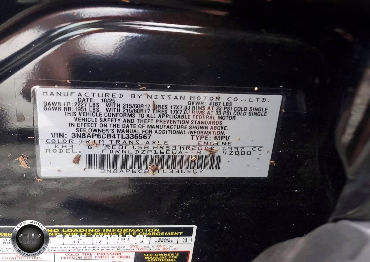 2026 Nissan Kicks Sv VIN:3N8AP6CB4TL336567 - 12