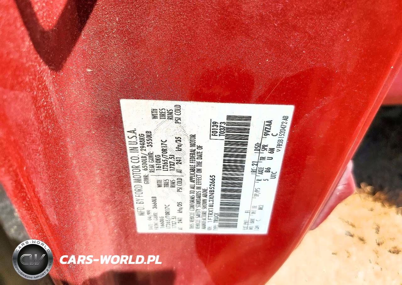 1999 Ford F150 VIN:1FTRX18L3XNB52665 - 12