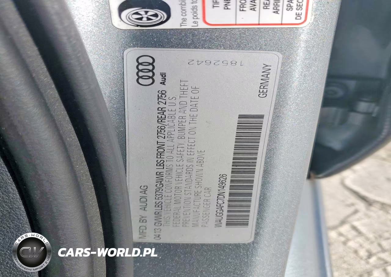 2013 Audi A6 Premium Plus VIN:WAUGGAFC7DN149626 - 12