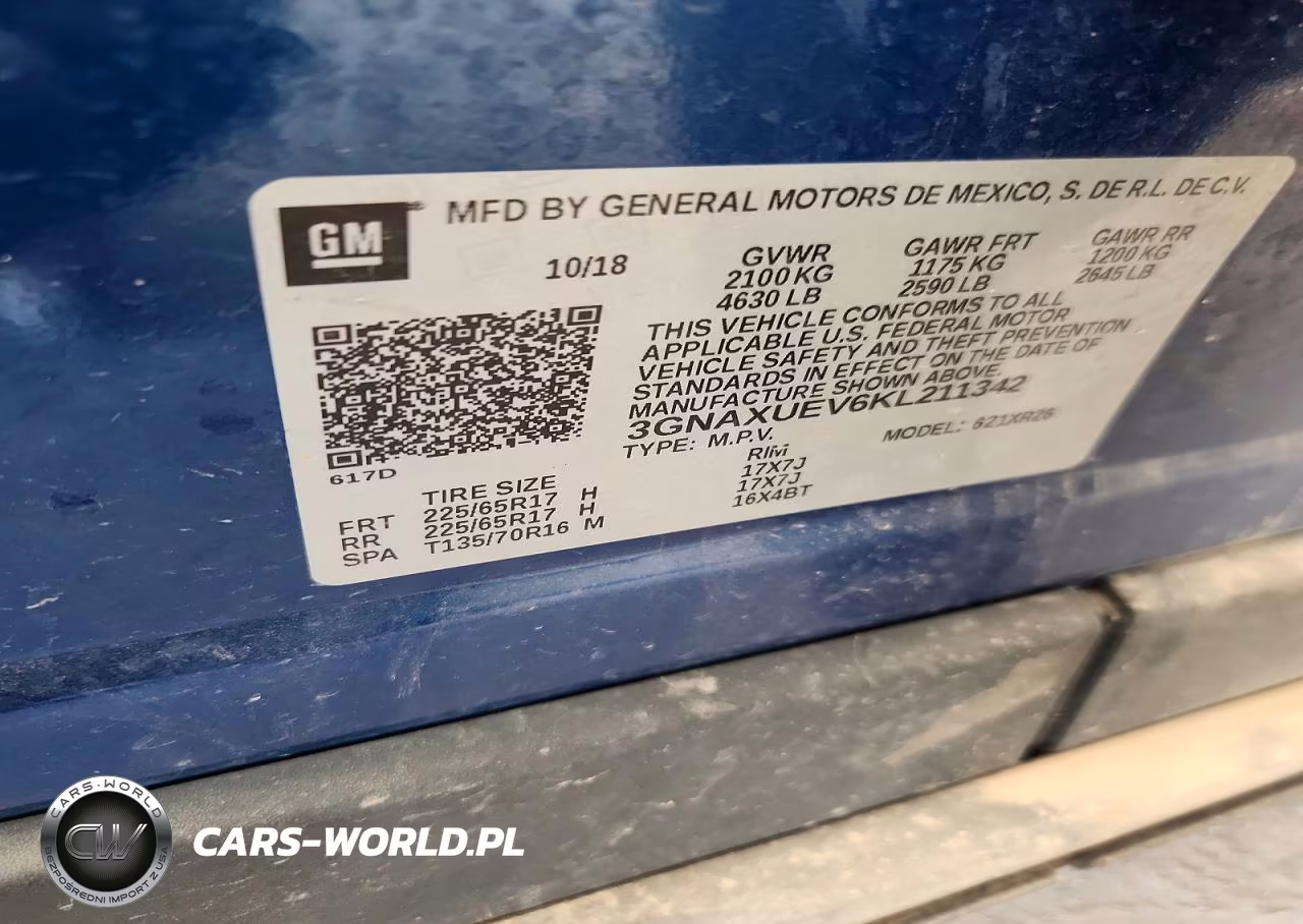 2019 Chevrolet Equinox Lt VIN:3GNAXUEV6KL211342 - 14