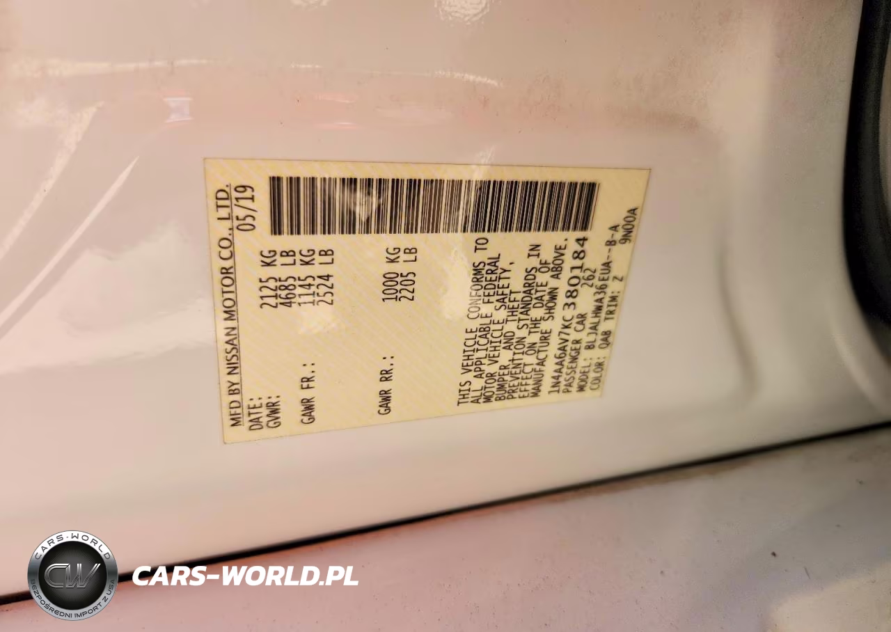 2019 Nissan Maxima Platinum VIN:1N4AA6AV7KC380184 - 13