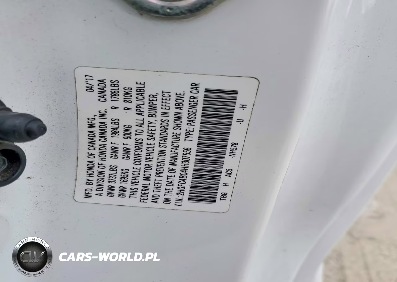 2017 Honda Civic Lx VIN:2HGFC4B04HH307556 - 12