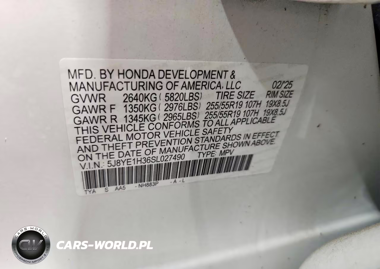 2025 Acura Mdx VIN:5J8YE1H36SL027490 - 14