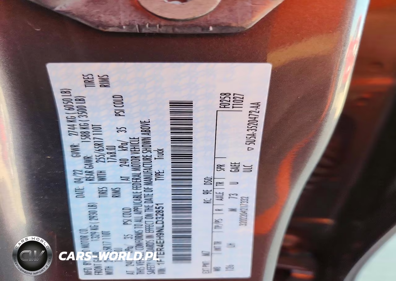 2022 Ford Ranger Xl VIN:1FTER4EH9NLD32851 - 12
