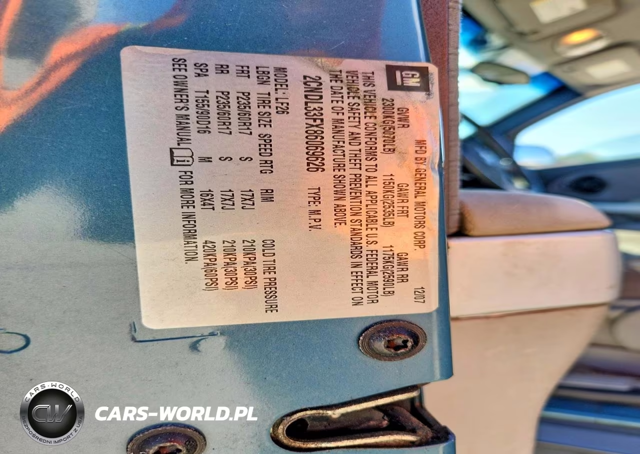 2008 Chevrolet Equinox Lt VIN:2CNDL33FX86069626 - 13