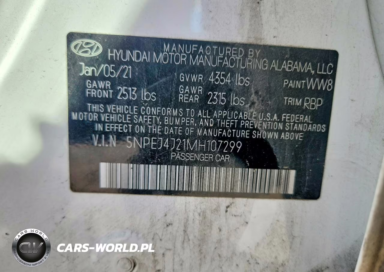 2021 Hyundai Sonata Sel Plus VIN:5NPEJ4J21MH107299 - 13