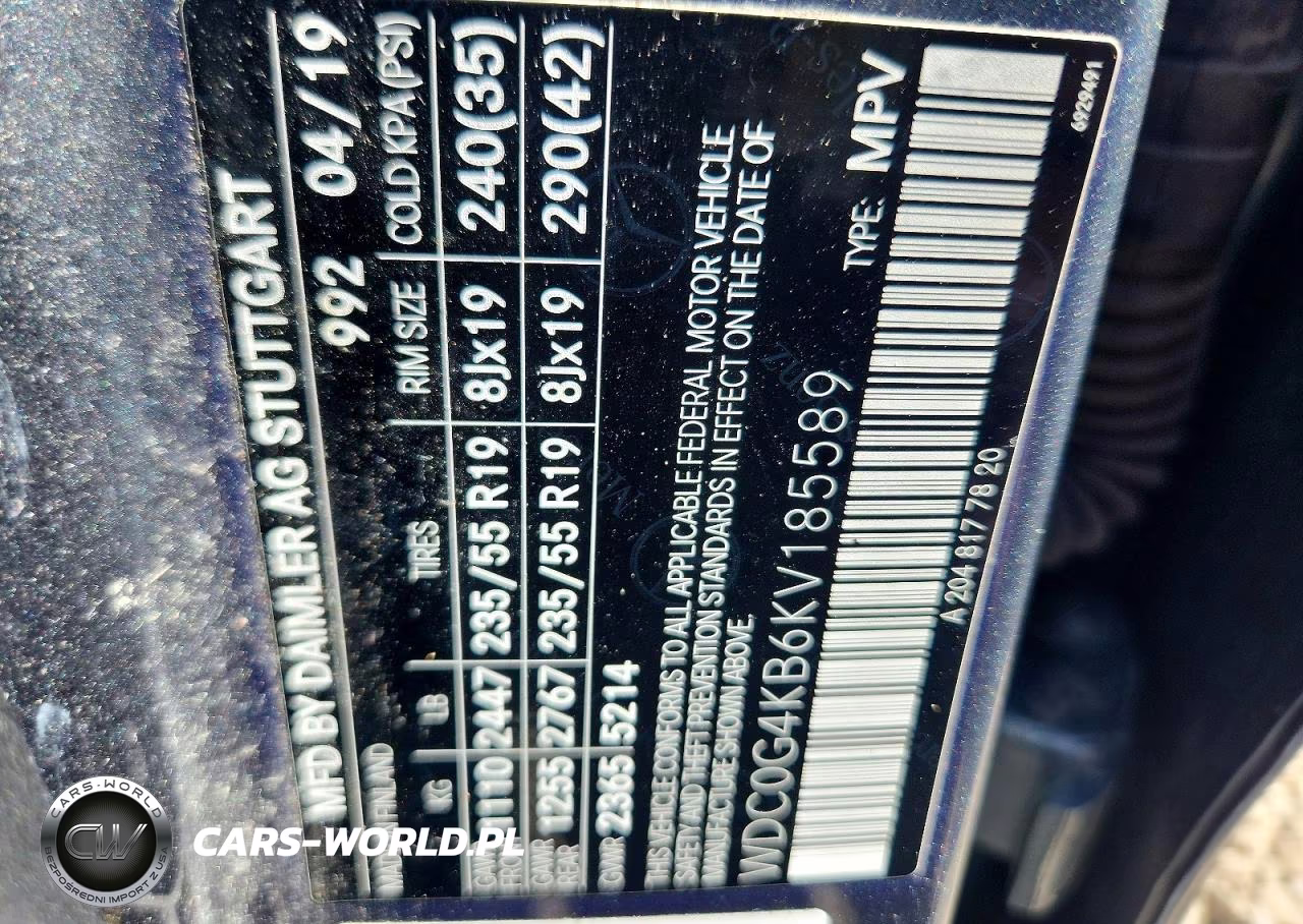 2019 Mercedes-Benz Glc 300 4Matic VIN:WDC0G4KB6KV185589 - 12