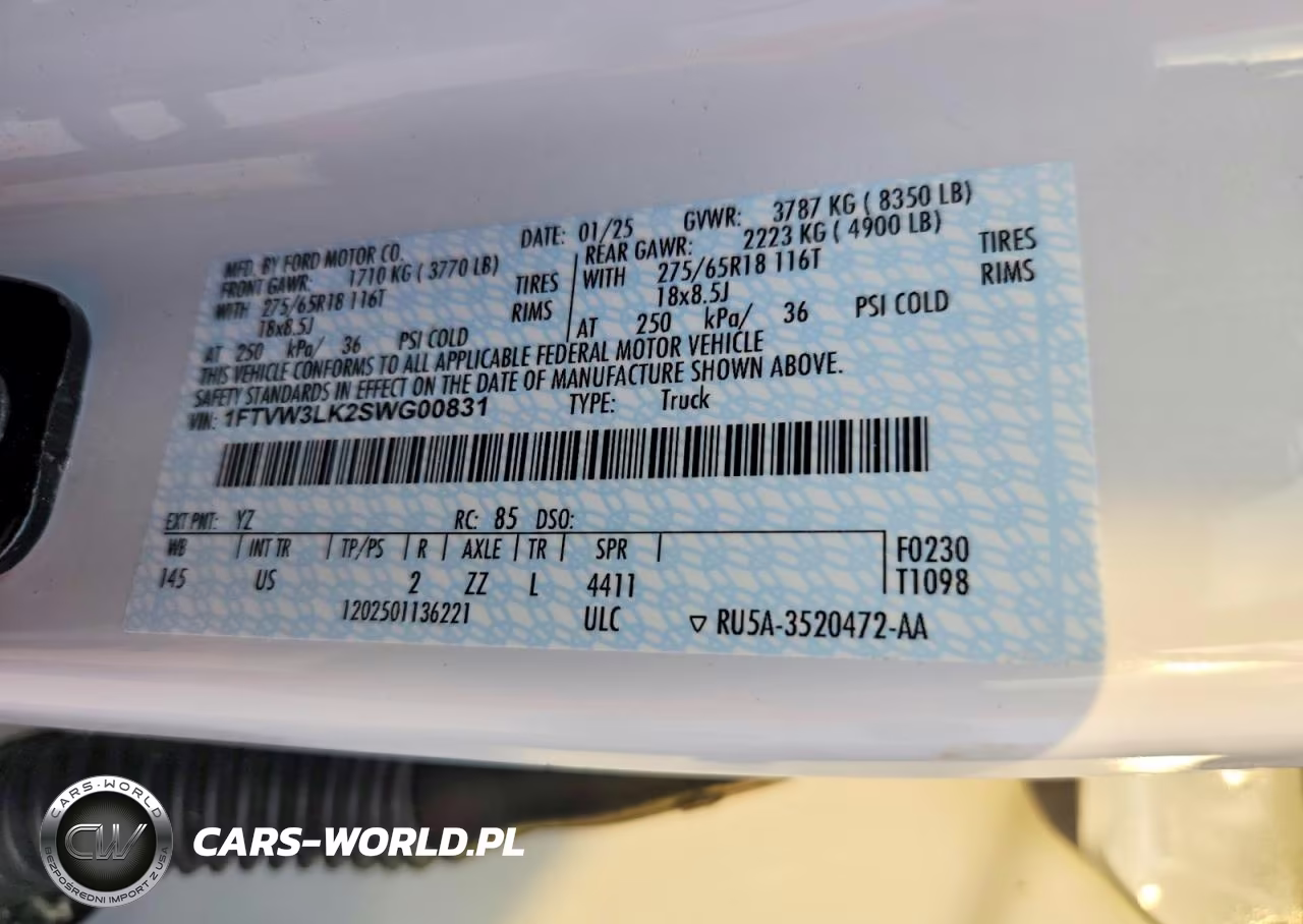 2025 Ford F150 Lightning Xlt VIN:1FTVW3LK2SWG00831 - 12