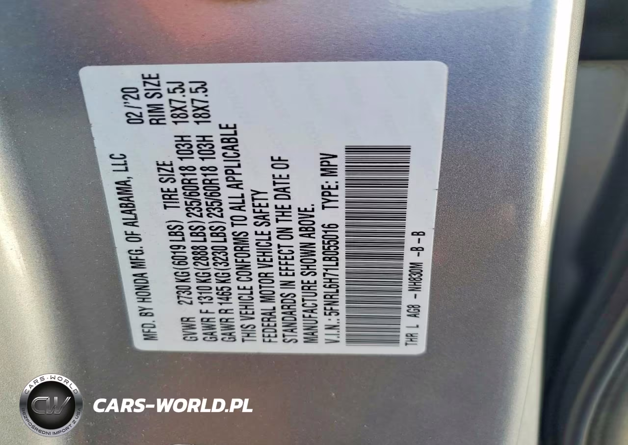2020 Honda Odyssey Exl VIN:5FNRL6H71LB055016 - 13