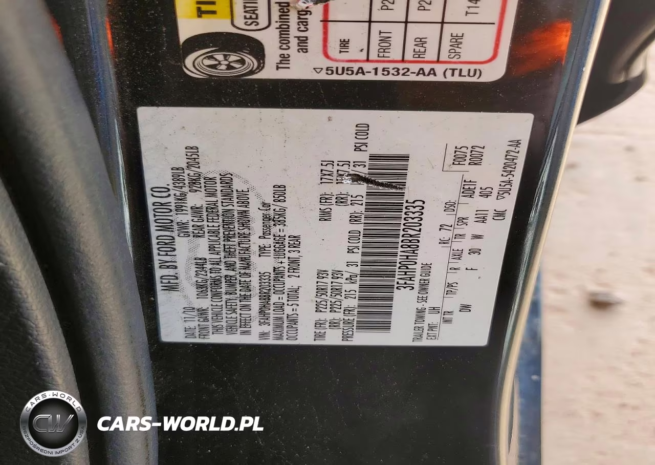 2011 Ford Fusion Se VIN:3FAHP0HA8BR203335 - 13
