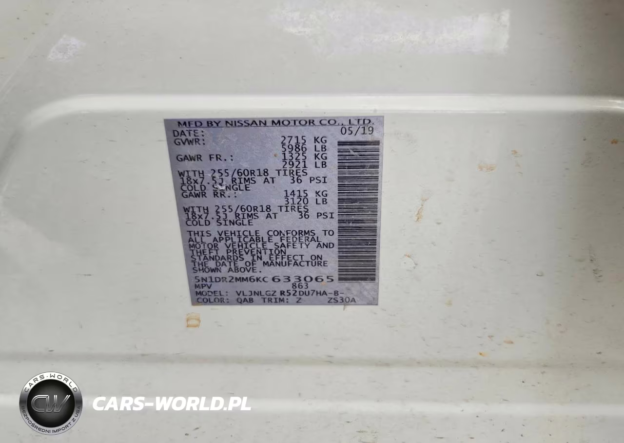 2019 Nissan Pathfinder Sl VIN:5N1DR2MM6KC633065 - 14