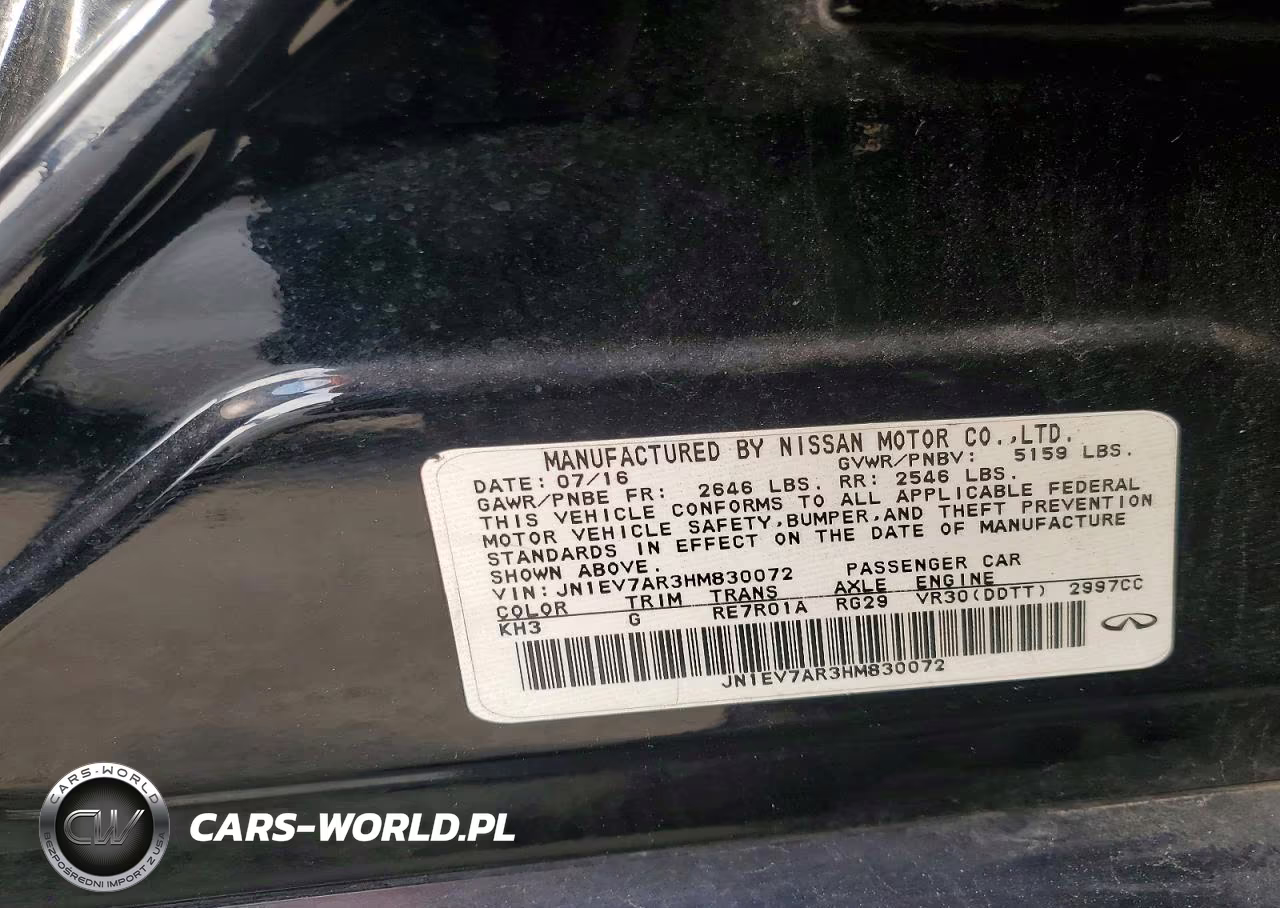 2017 Infiniti Q50 3.0T Premium VIN:JN1EV7AR3HM830072 - 12