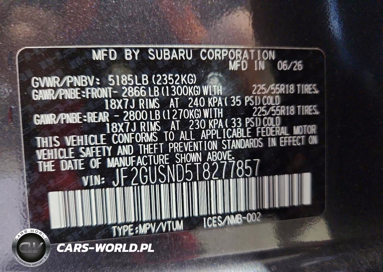 2026 Subaru Crosstrek Limited VIN:JF2GUSND5T8277857 - 14