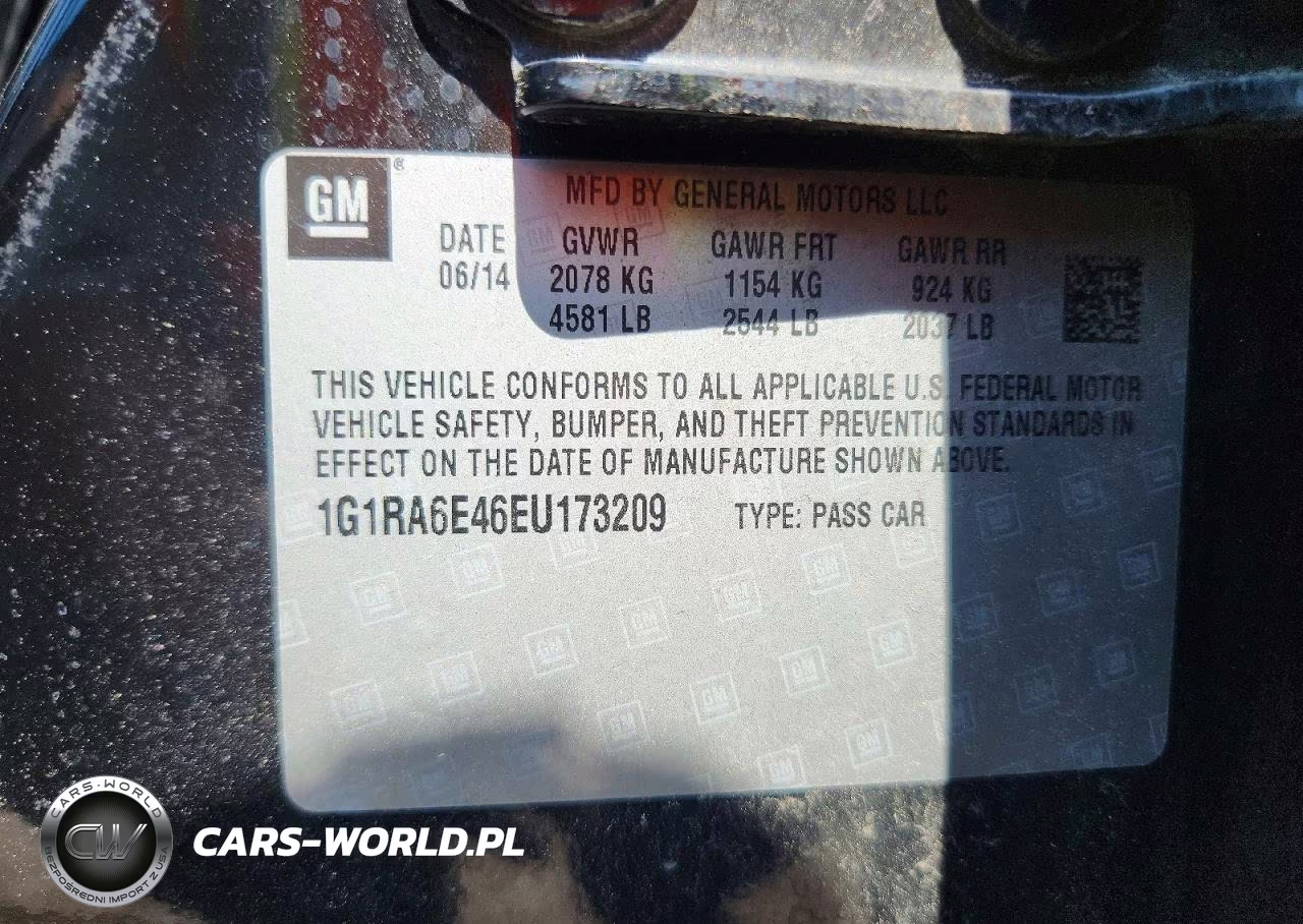 2014 Chevrolet Volt VIN:1G1RA6E46EU173209 - 12