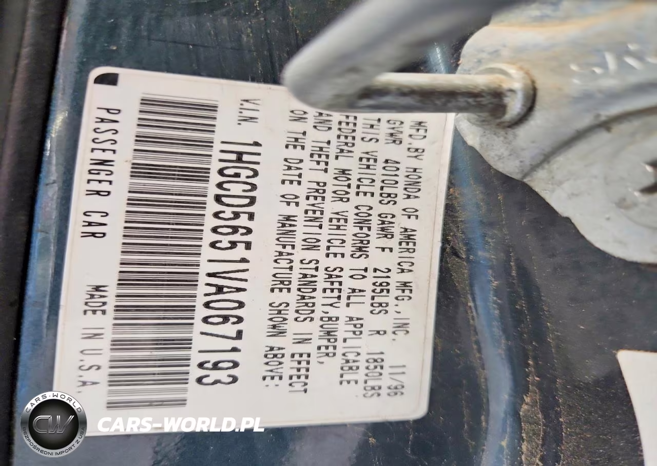 1997 Honda Accord Ex VIN:1HGCD5651VA067193 - 12