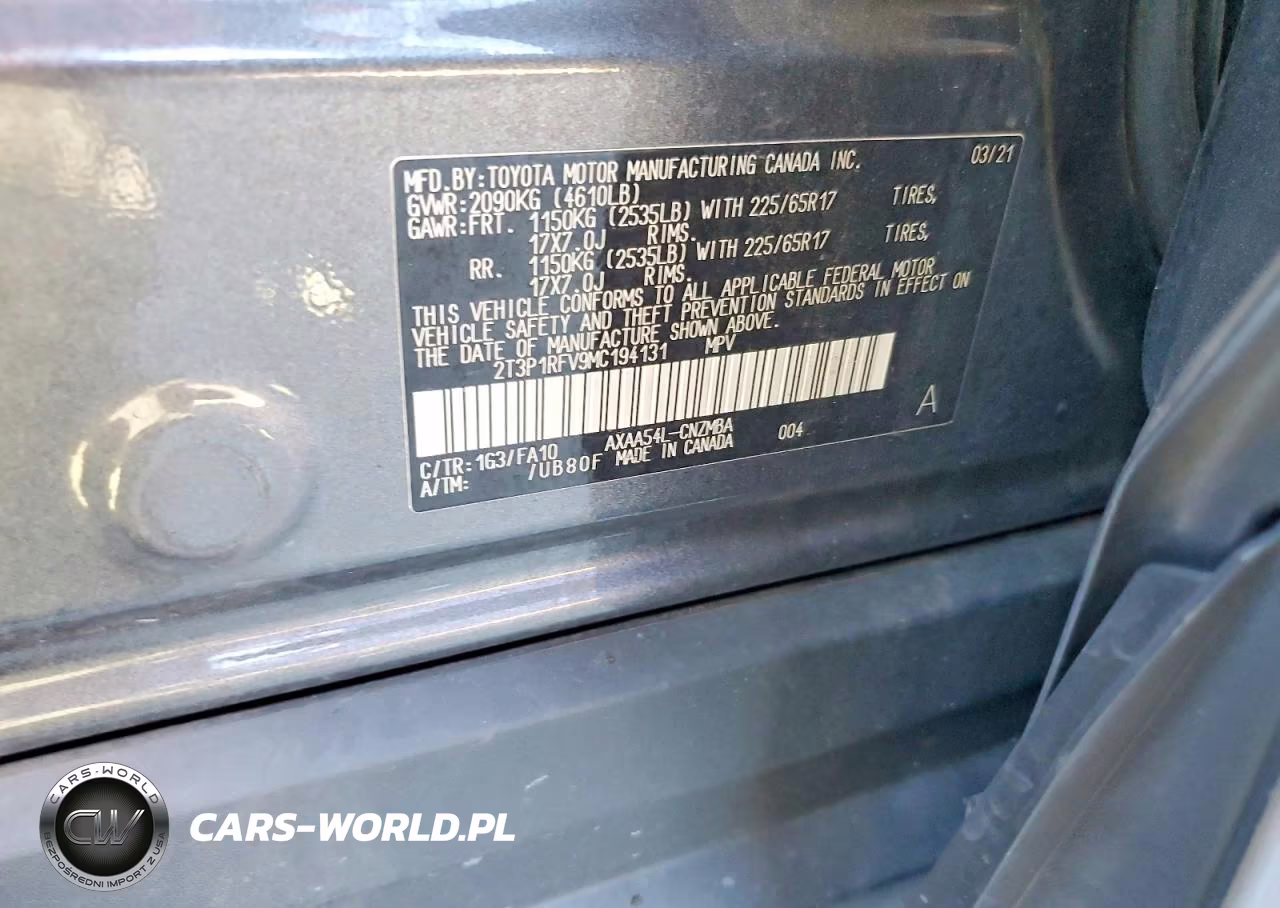 2021 Toyota Rav4 Xle VIN:2T3P1RFV9MC194131 - 13
