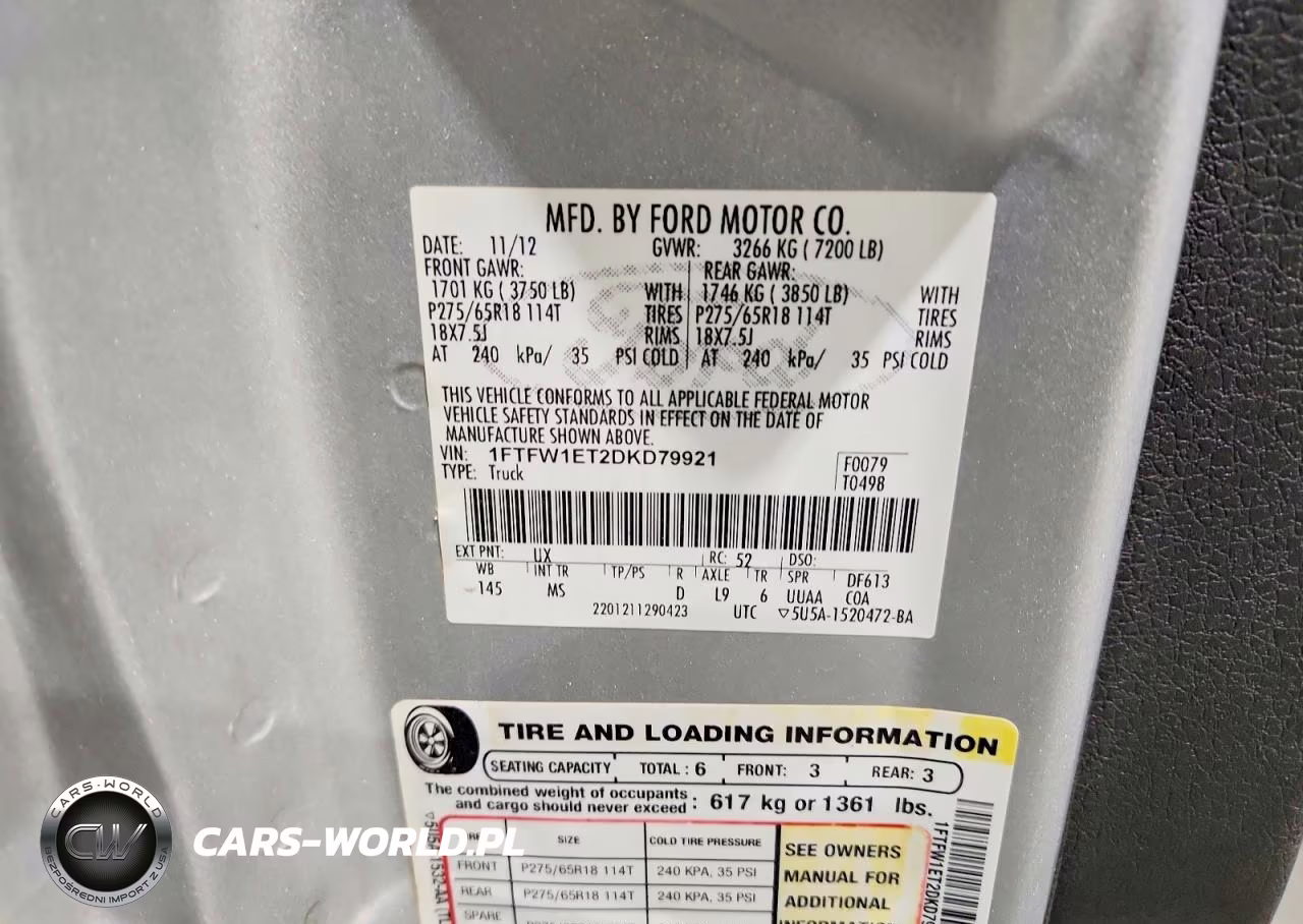 2013 Ford F150 Supercrew VIN:1FTFW1ET2DKD79921 - 12