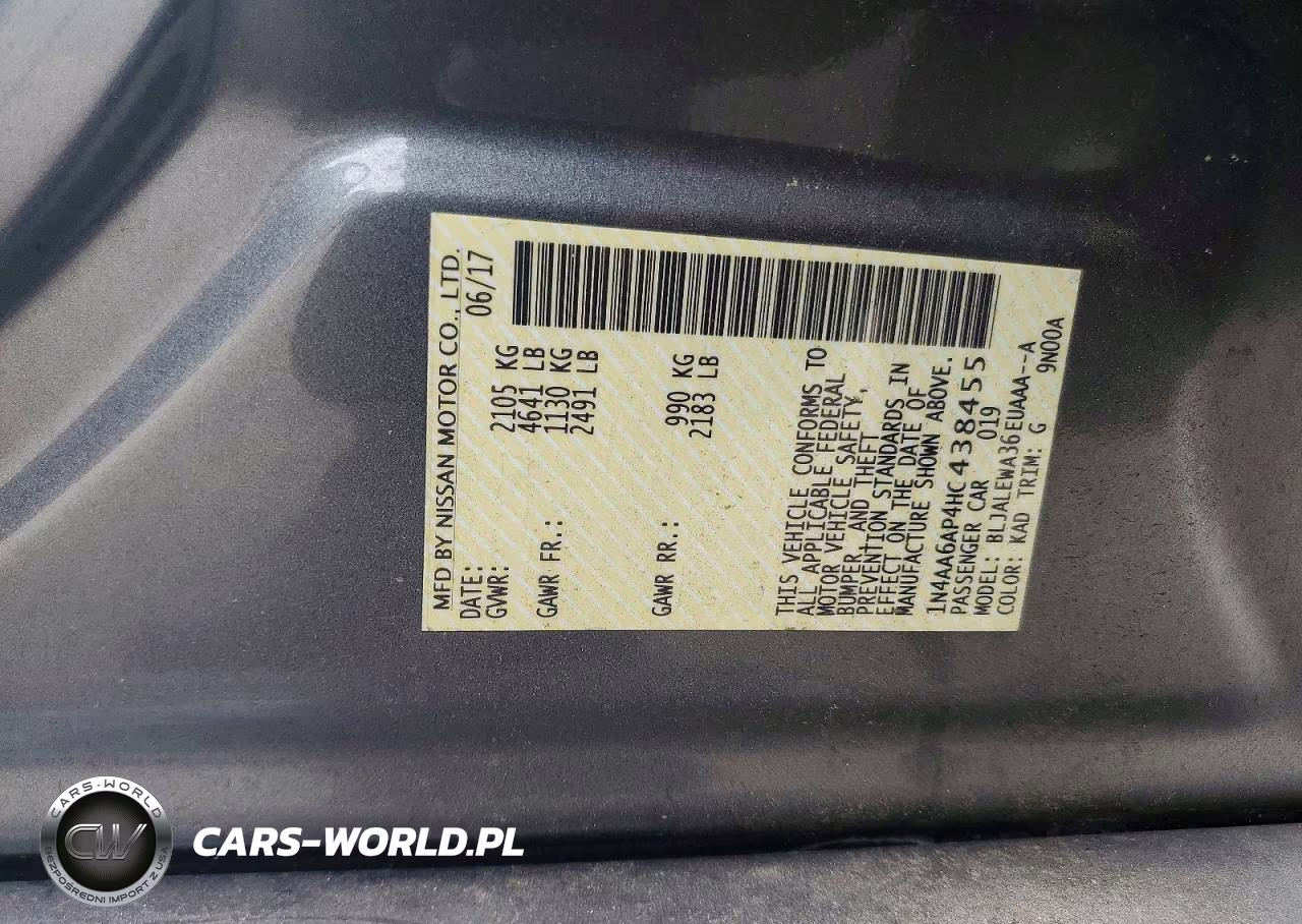 2017 Nissan Maxima 3.5 Sl VIN:1N4AA6AP4HC438455 - 12
