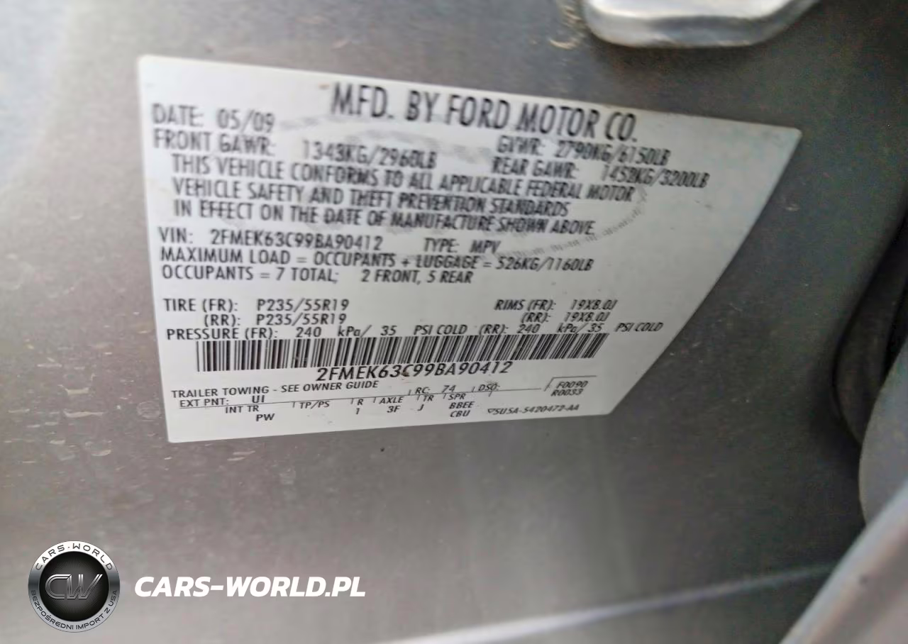 2009 Ford Flex Limited VIN:2FMEK63C99BA90412 - 12