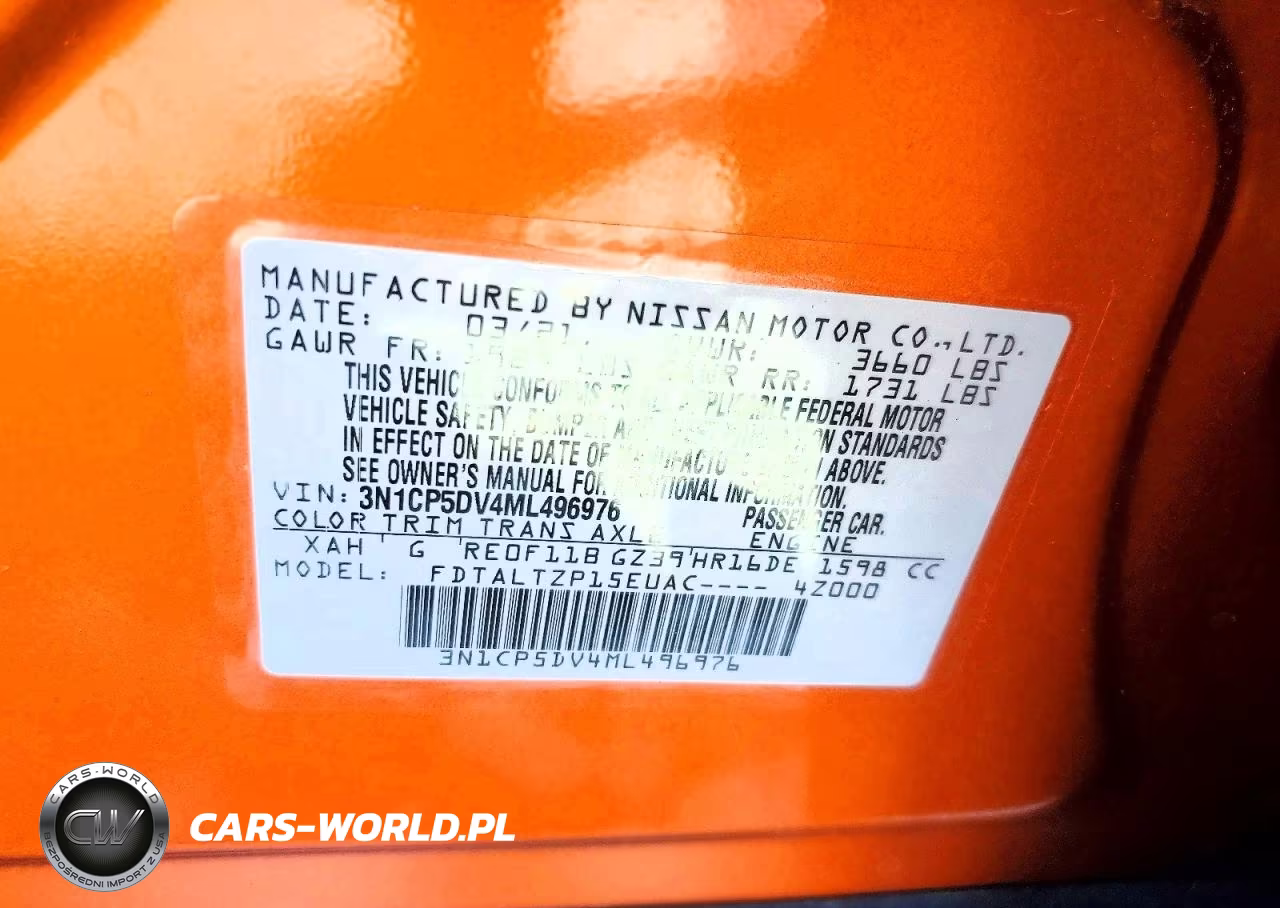 2021 Nissan Kicks Sr VIN:3N1CP5DV4ML496976 - 13