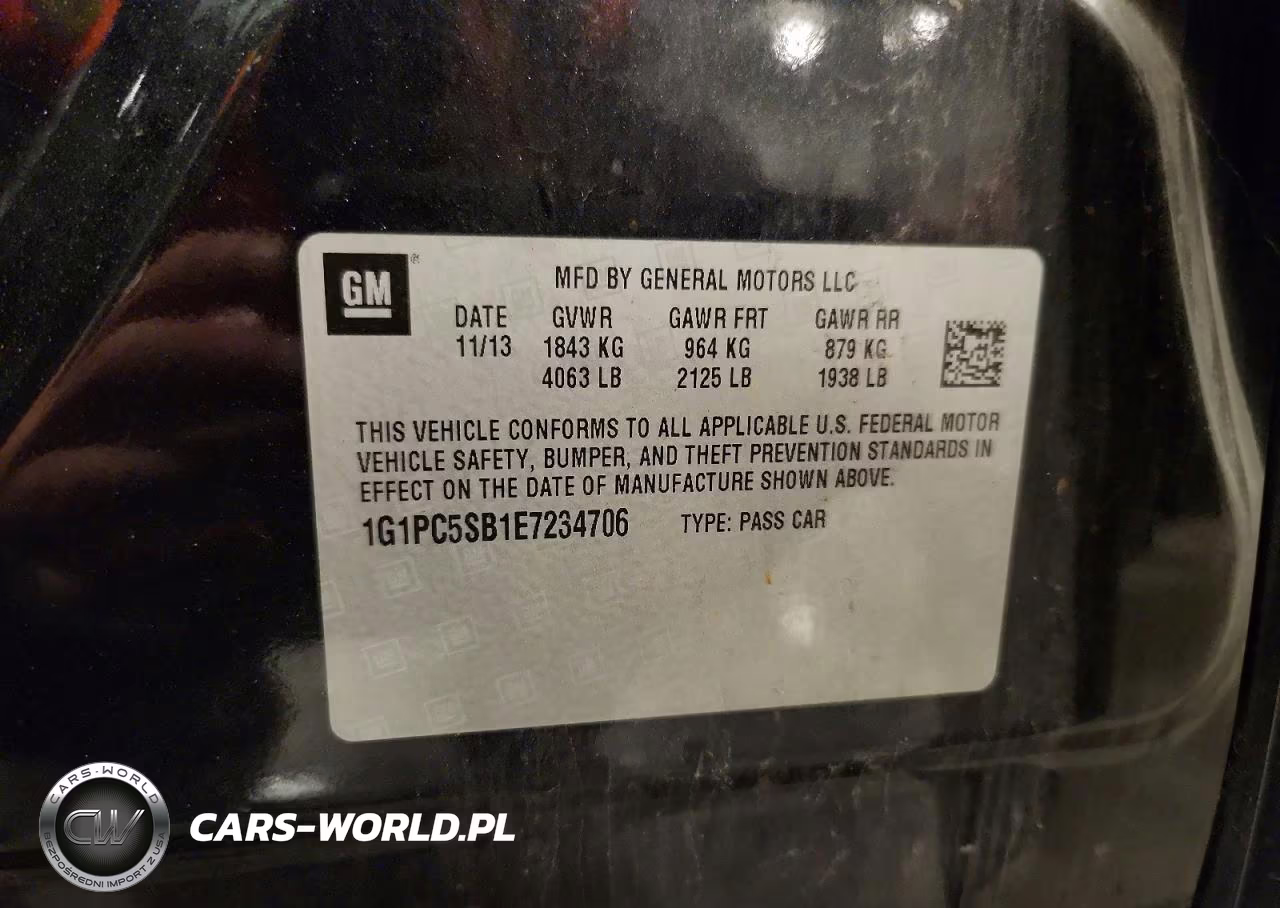2014 Chevrolet Cruze Lt VIN:1G1PC5SB1E7234706 - 12