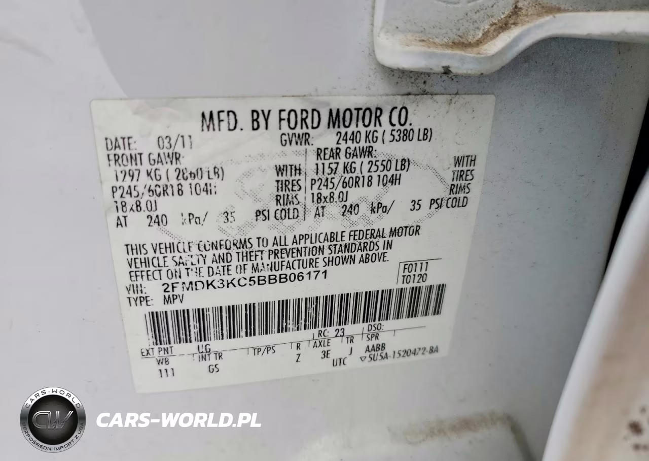 2011 Ford Edge Limited VIN:2FMDK3KC5BBB06171 - 13