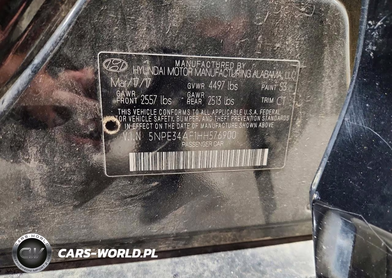 2017 Hyundai Sonata Sport VIN:5NPE34AF1HH576900 - 12
