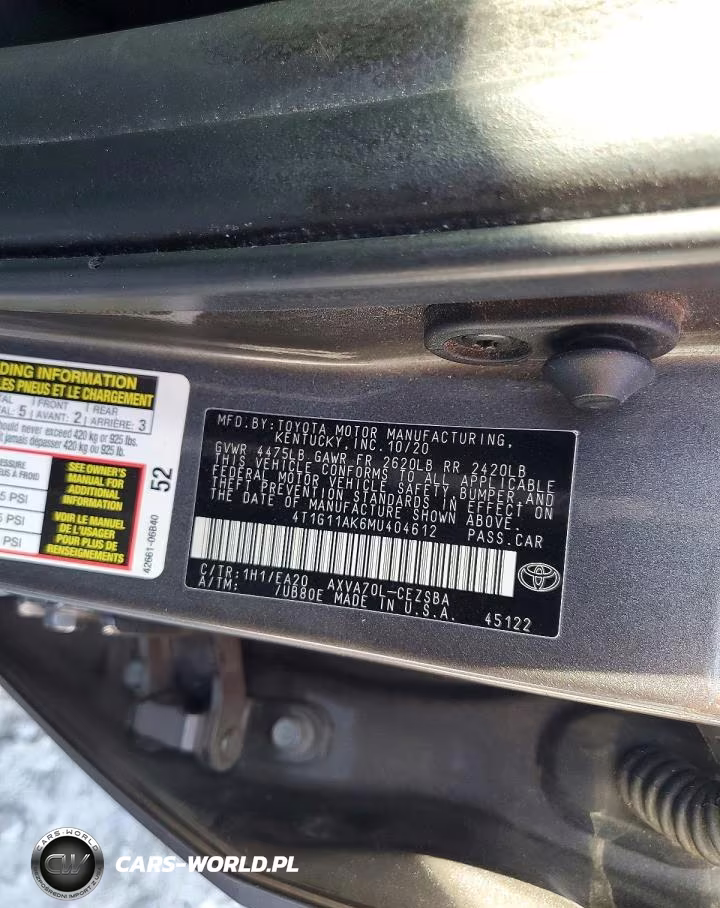 2021 Toyota Camry Se VIN:4T1G11AK6MU404612 - 13
