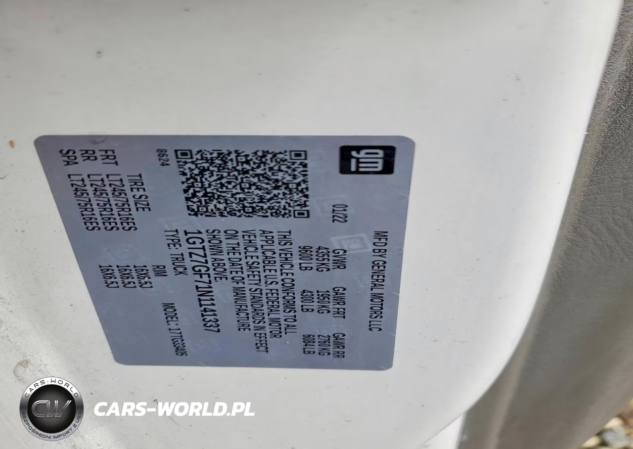 2022 GMC Savana G3500 VIN:1GTZ7GF71N1141337 - 13
