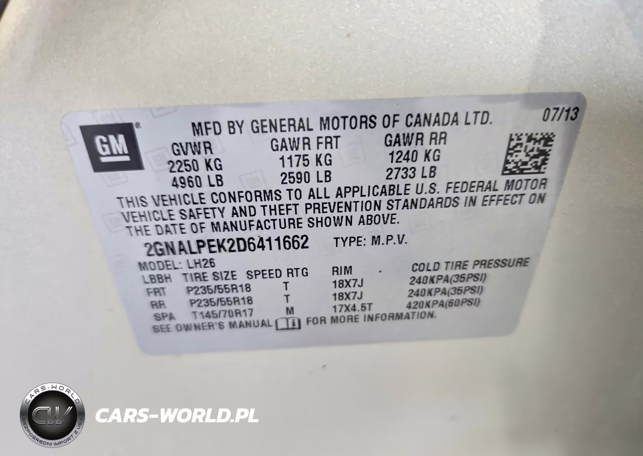 2013 Chevrolet Equinox Lt VIN:2GNALPEK2D6411662 - 14