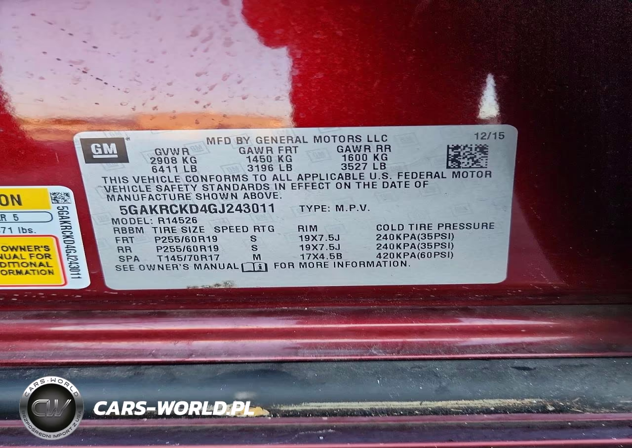 2016 Buick Enclave VIN:5GAKRCKD4GJ243011 - 14