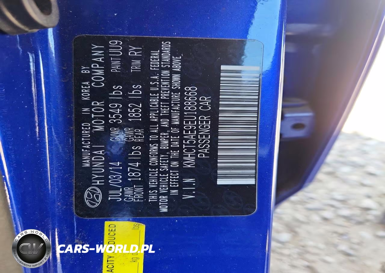 2014 Hyundai Accent Gs VIN:KMHCT5AE9EU188668 - 12