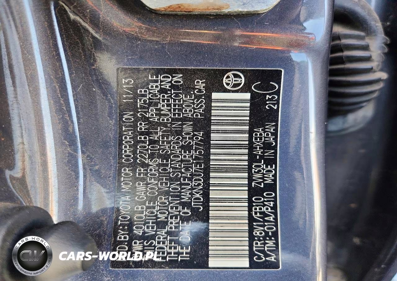 2014 Toyota Prius Three VIN:JTDKN3DU7E1757794 - 12
