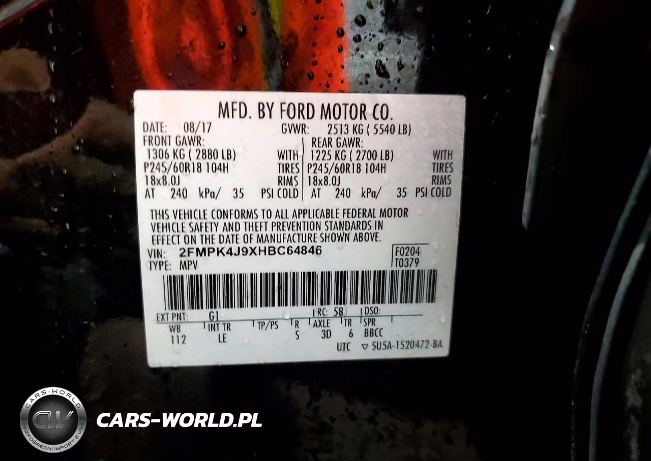 2017 Ford Edge Sel VIN:2FMPK4J9XHBC64846 - 12